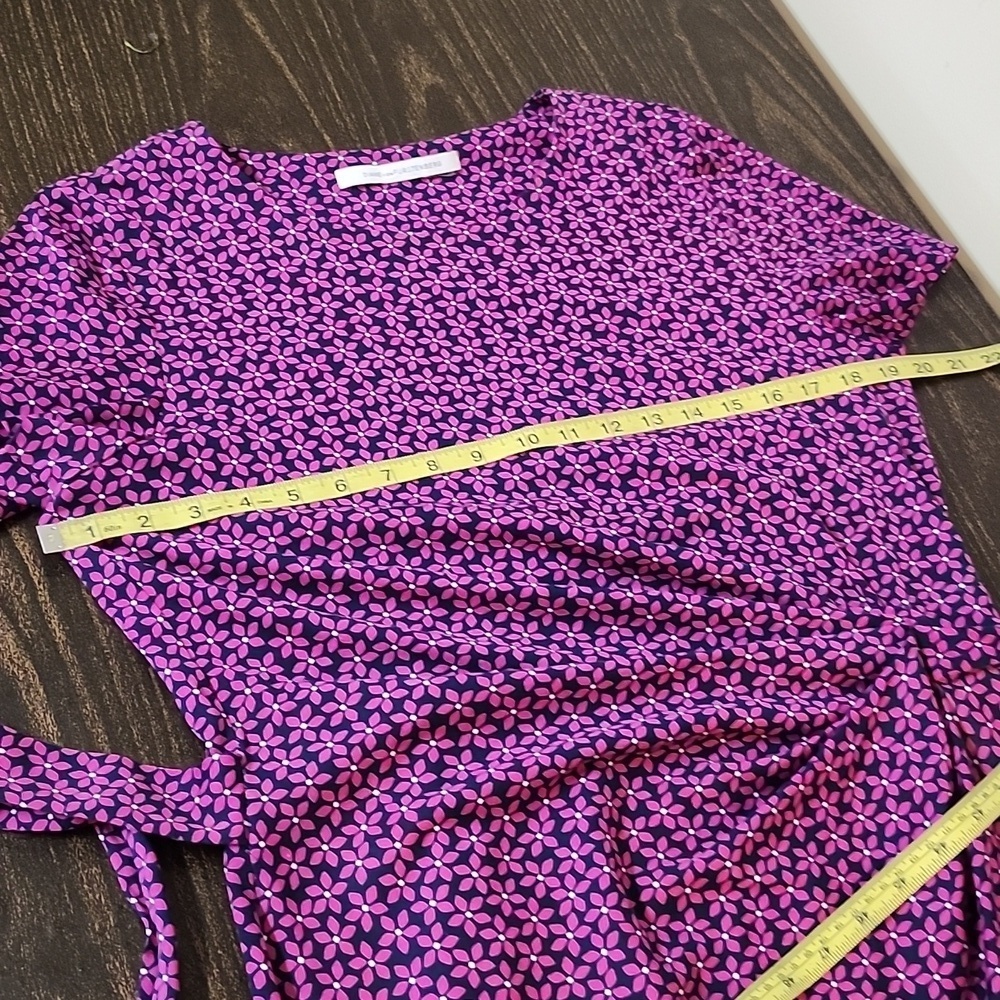 Diane Von Furstenberg Mini Tie Front Dress Slimming Jersery Zoe - Picture 6 of 10